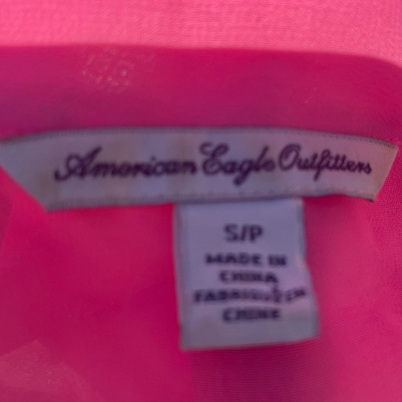 American Eagle pink button down sleeveless sheer top / S / Excellent condition - Picture 13 of 14